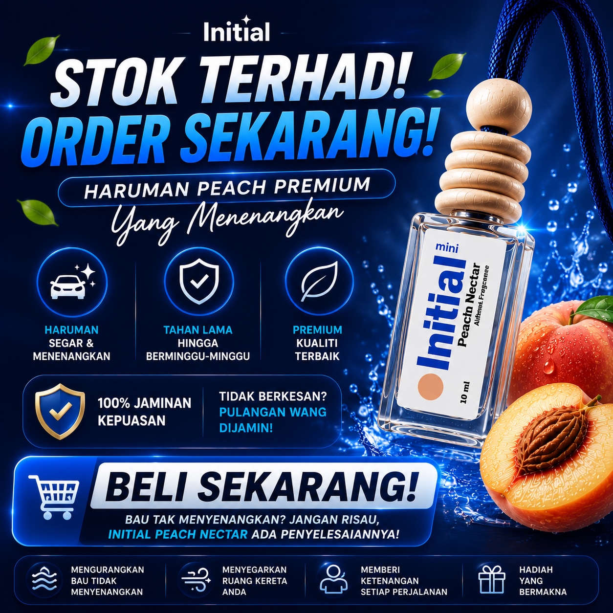 Poster Peach Nectar 10ml satu botol